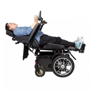 Električni stoječi invalidski voziček Vzdržljiv invalidski voziček brez krtačnega motorja