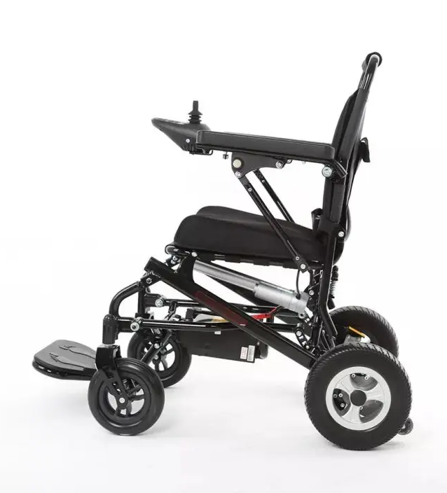 What are the benefits of a light and foldable electric wheelchair for the elderly?