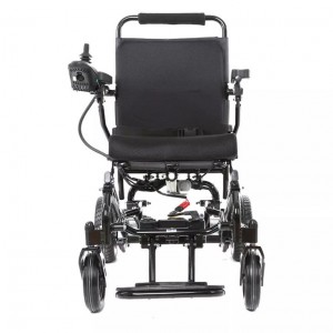 Składany, elektryczny wózek inwalidzki z napędem elektrycznym