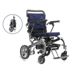 Ľahký skladací elektrický invalidný vozík s odnímateľnou batériou s dlhým dosahom