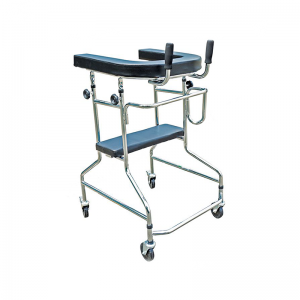Lightweight Disabled Medical Steel Foldable Rollator Walker with Seat