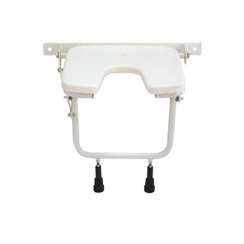 Height Adjustable Non-Slip Shower Chair for Wall Mounting