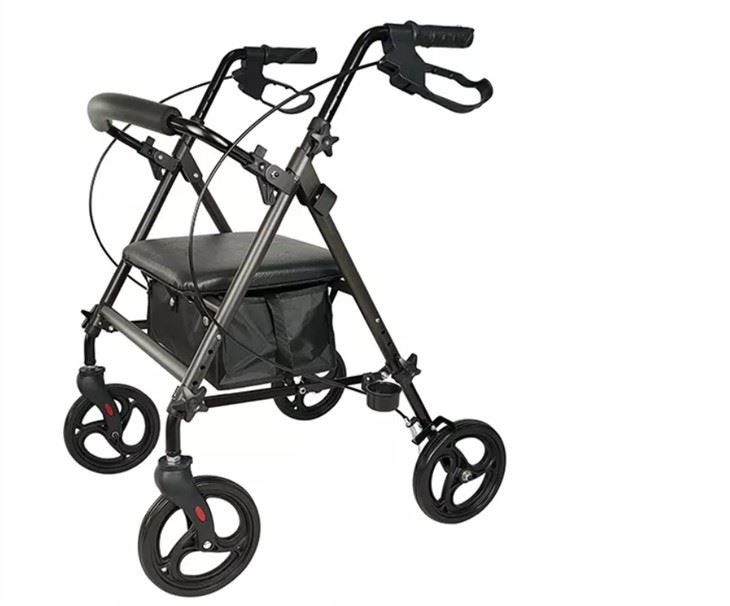 Werkseitig angepasster, leichter, zusammenklappbarer Einkaufswanderer, Laufroller mit Rädern für Erwachsene mit Behinderungen