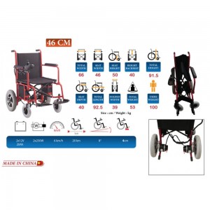 Lekkie elektryczne wózki inwalidzkie, dwufunkcyjne wózki inwalidzkie z własnym napędem, z wymiennymi podwójnymi akumulatorami, dla osób starszych niepełnosprawnych