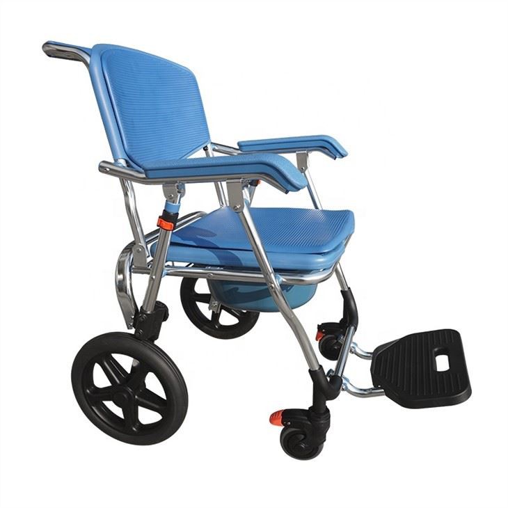 Складной алюминиевый стул для душа с колесами