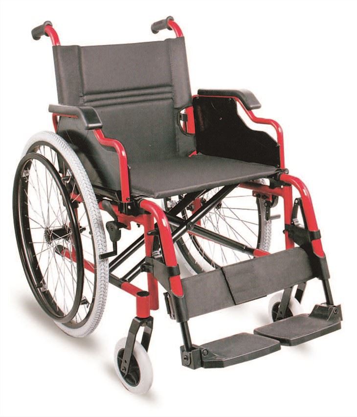 Легкая и прочная алюминиевая инвалидная коляска