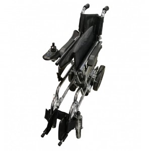 ຂາຍດີທີ່ສຸດ ລໍ້ຍູ້ໄຟຟ້າແບບພົກພາ ອັດຕະໂນມັດ 24v Foldable Electric Wheelchair