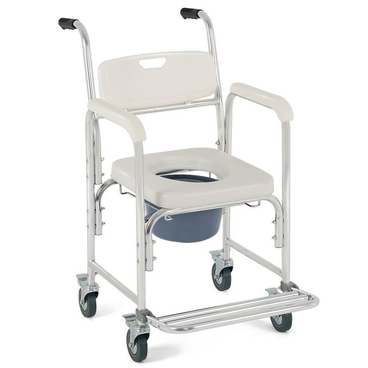 2 in1 bath chair with wheels