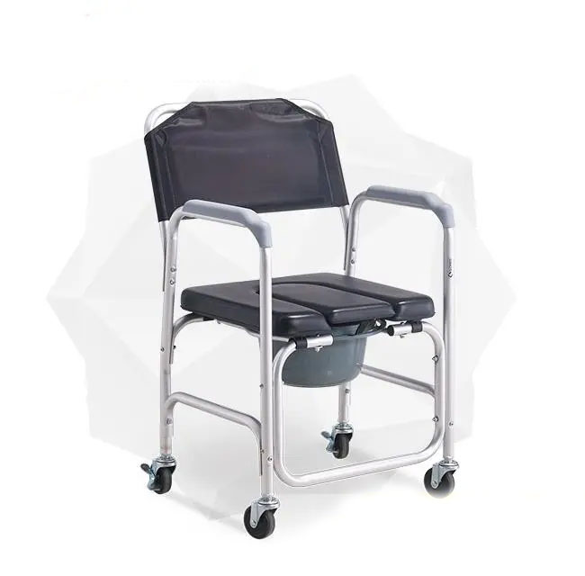 Four Wheels Commode Chair