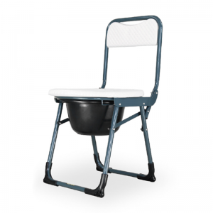 China Supplier Banyo Folding Steel Shower Commode Chair