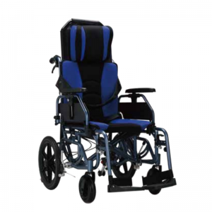 Фабрично доставяна инвалидна количка с висока облегалка и регулируема височина