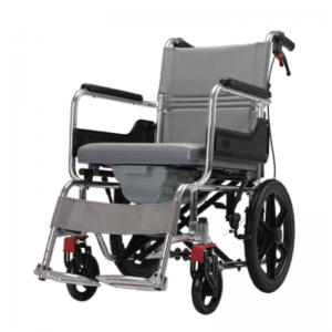 Wheelchair Yapamwamba Yowoneka Bwino Yopepuka yokhala ndi Commode