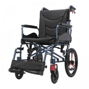Cadeira de rodas manual dobrável de alumínio para equipamentos médicos hospitalares de alta qualidade