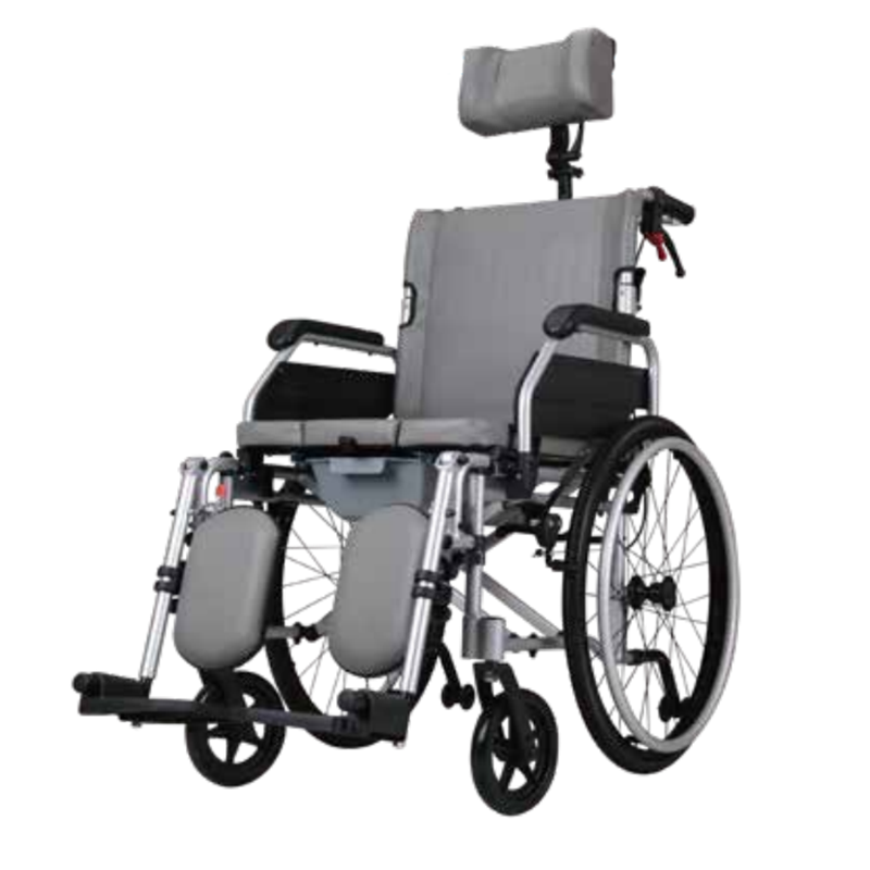 High-Quality Reclining High Back Commode Chair Manual Wheelchair for Disable ...