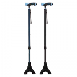 Outdoor Multifunctional Height Adjustable Quad Walking Stick