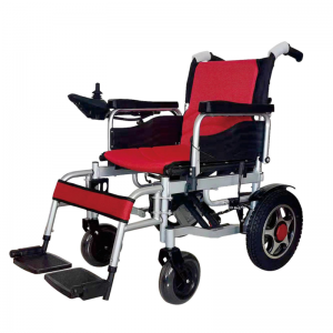 Лесна патувачка инвалидска количка со инвалидитет со електрична енергија на преклопување