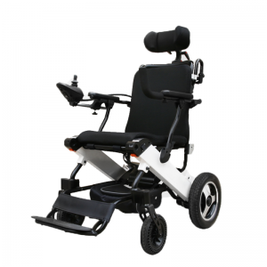 Material d'aliatge d'alumini Cadira de rodes elèctrica lleugera amb respatller alt