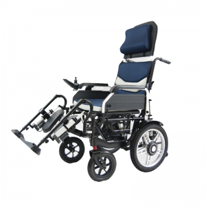 Cadira de rodes elèctrica plegable amb respatller alt per a exteriors interiors