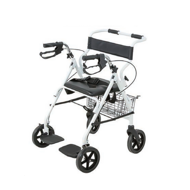 High Quality Outdoor Walker Foldable Steel Rollator with Seat