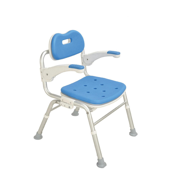 Lightweight Aluminium Folding Height Adjustable Shower Chair Bath Chair