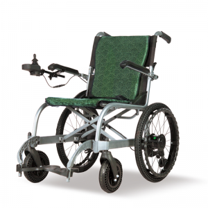 Cadeira de rodas inteligente elétrica dobrável leve de liga de alumínio
