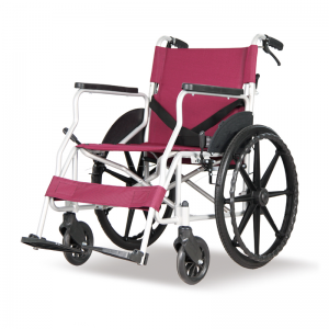 Medikal na De-kalidad na Folding Aluminum Folding Wheelchair Manual