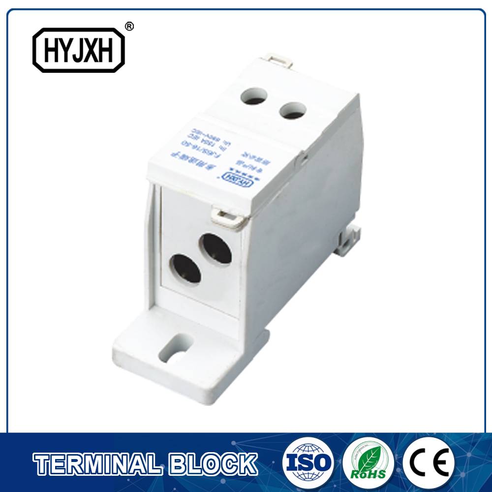 FJ6S-1 two-inlet multi outlet DIN rail  type  connection terminal block(elaborate type) inlet wire : 10-35 mm sq