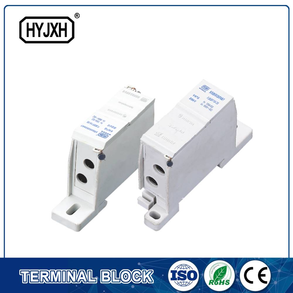 FJ6SF-2 series two-inlet multi-outlet DIN rail connection terminal block(elaborate type)inlet wire : 6-25 mm sq