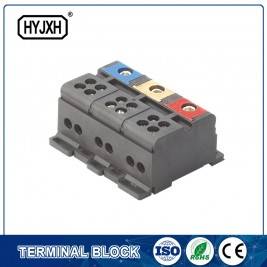 Din rail type three phase Color separation connection terminal block for measuring box
