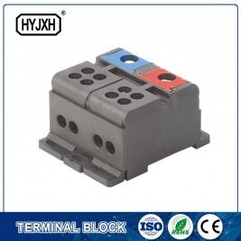 Din rail type two-inlet multi-outlet Color separation connection terminal block for measuring box