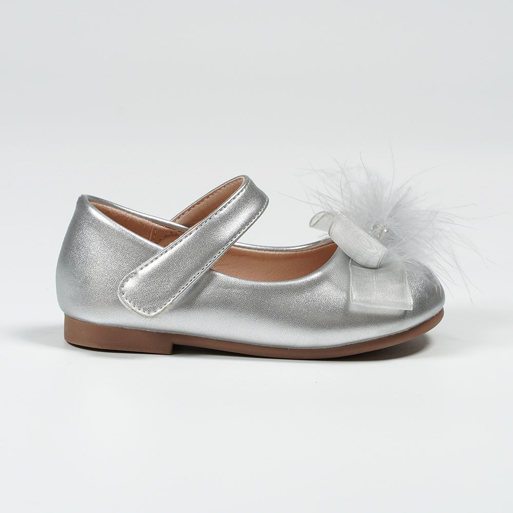 Light Feather and Bow Embellish Women’s Ballet Shoes