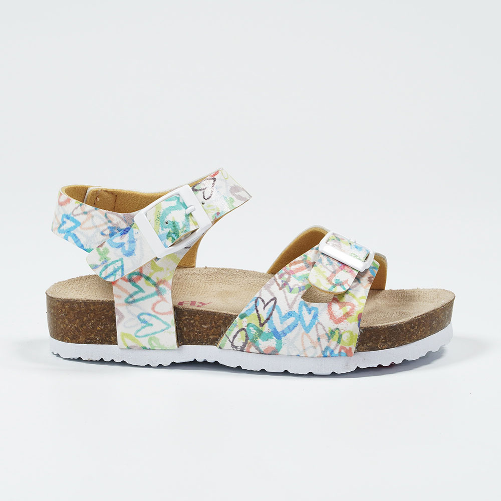 Nikoofly Spring and Summer Watercolor Style Colorful Girls Summer Casual Sandals Featured Image