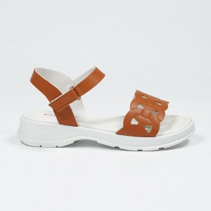 Cut Out Detail Hollowed Out Soft Leather Fashion Sandals