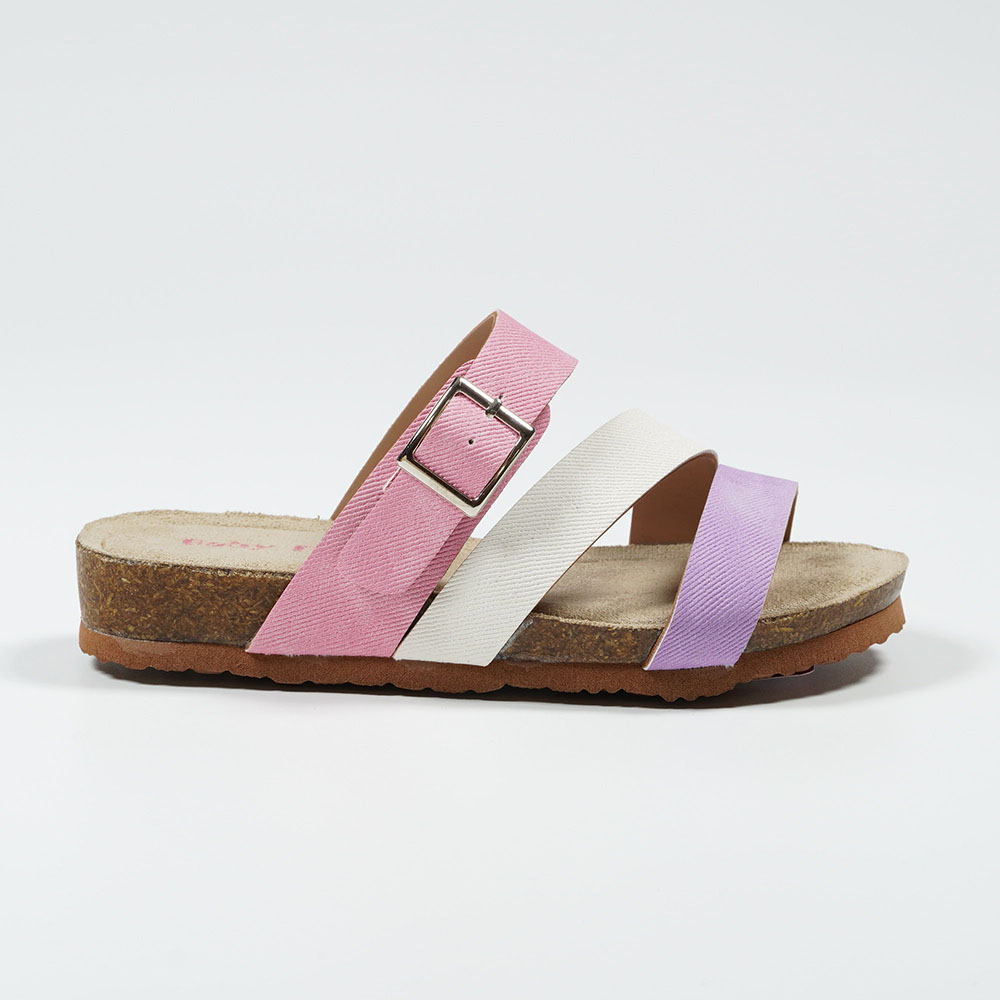 Girl's-Buckle-Wedge-Slide-Sandal-Footwear-Pink-YDX2283-5