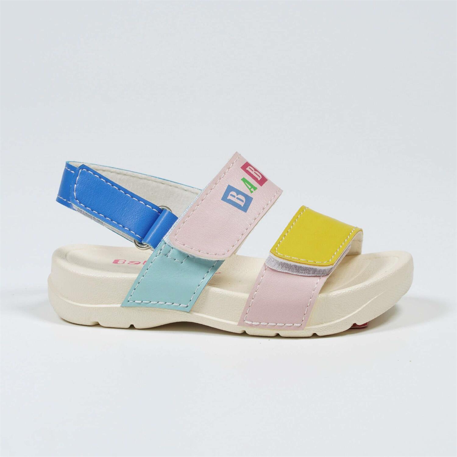 ODM wholesale Personalized Customization Cute Multicolor PVC Outsole Velcro Sandals
