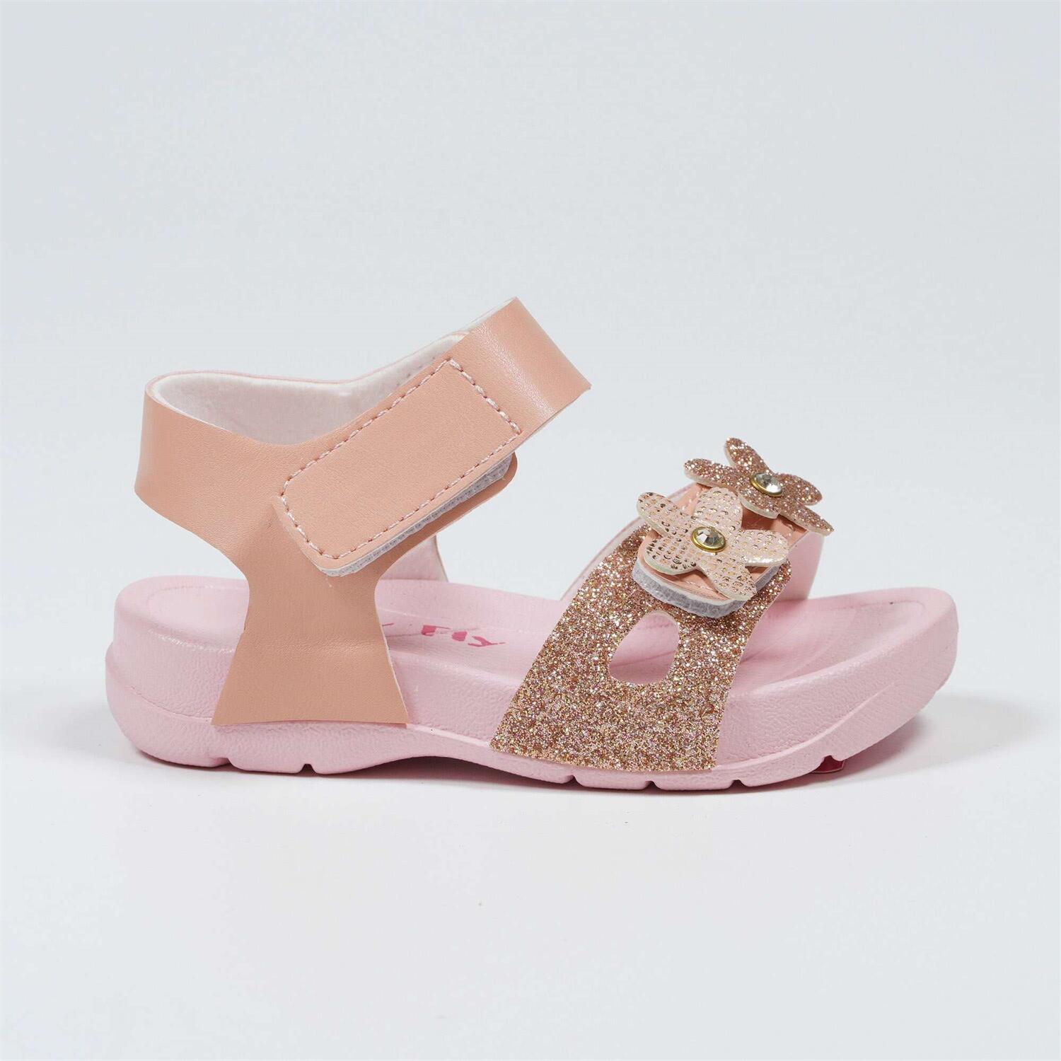 Yidaxing Glitter Flower Kids Sandals