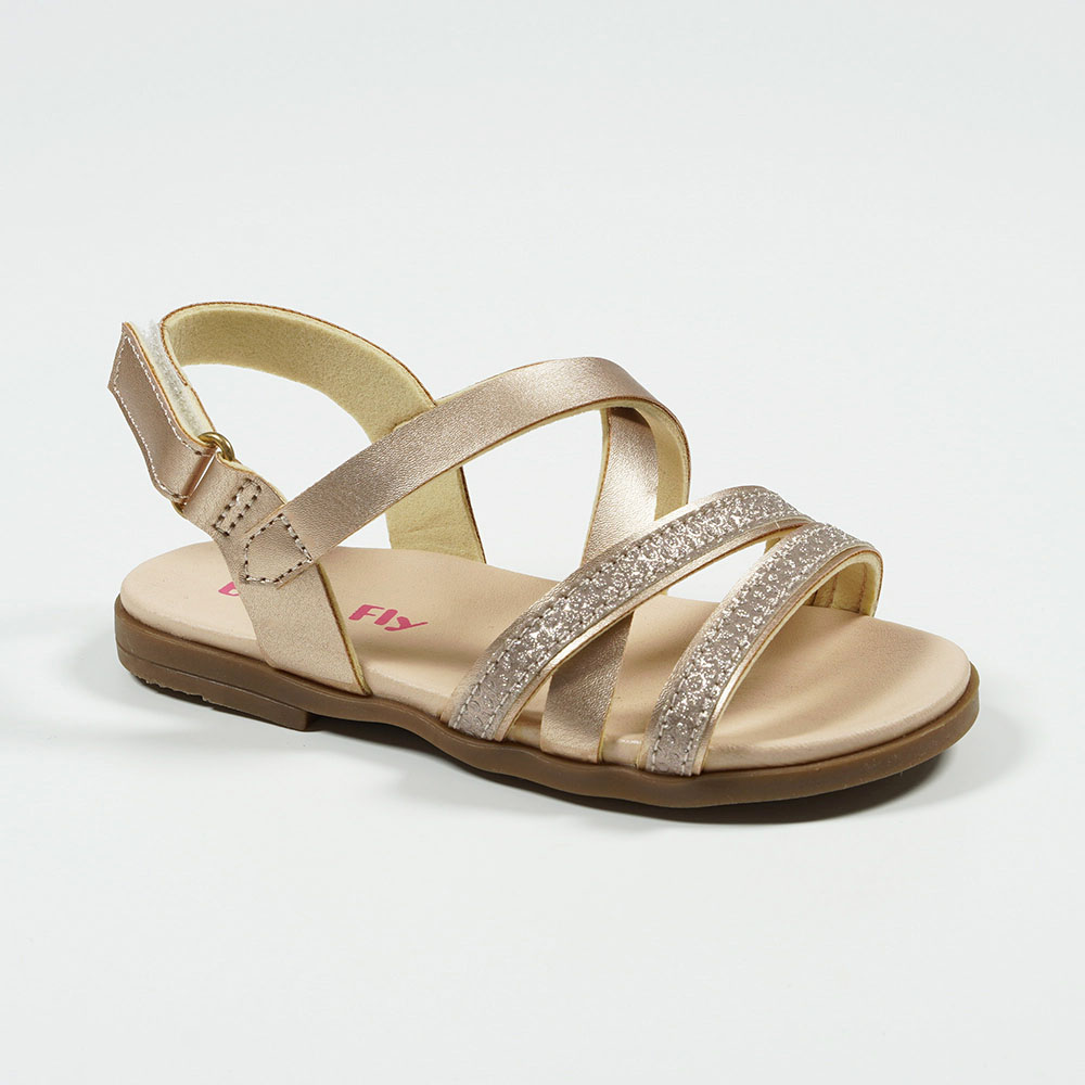 Elegant Cross Strap Glitter Sandals with Soft comfortable Midsoles