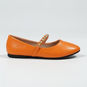 Orange Elegant Women’s Soft Flats Casual Dress Shoes