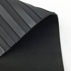 High Quality Waterproof Gasket Anti-skidding Commercial Anti-fatigue Wide Fine Ribbed Flooring Rubber mats