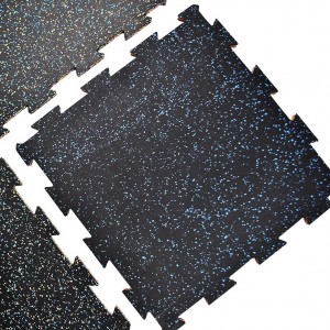 Interlocking EPDM Granules Stadium Elastic Flooring Gym Rubber Mat