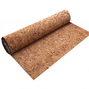 Cork material synthetic PU leather sheet natural cork fabric for note book yoga mat