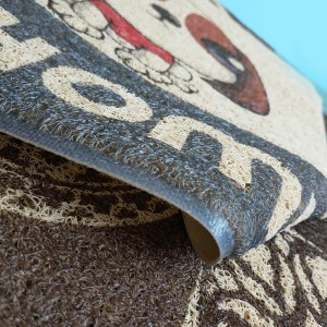 PVC Coil Door Mat Non-Slip Indoor Outdoor Rug Entryway Welcome Mat Waterproof Shoe Carpet Carton Dog Print Pet Mat