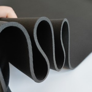 Neoprene Tessuto Velvet Polyester Fabric With Single Side Fabric Sponge Foam Rubber Sheet Roll