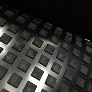 Anti-slip Solid Square Heavy Duty Rubber Mat for Water Proof Black Color Emboss Top IR Butyl Rubber Insulation