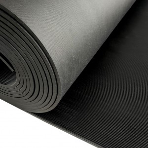 Black Anti Slip Fine Ribbed Wholesale Cheap Rubber Matting for Horses Stables Animal Rubber Sheets