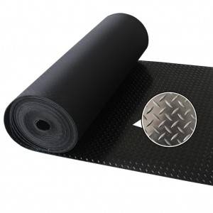 Top sale easy to clean willow leaf rubber thin rubber matting roll