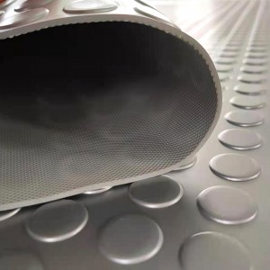 High quality waterproof outdoor mat custom rubber floor mat black round small particle non-slip rubber door mat