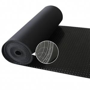 Anti Slip  Ribbed Corrugated Rubber Sheet Heavy Weight Rubber Flooring Mats