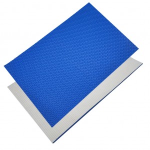 Emboss Design Anti-Slip Indoor 4.5mm Vinyl Floor Roll Blue PVC Sports Floor