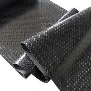 Anti slip 3mm 6mm pyramid pattern willow leaf rubber floor sheet mat
